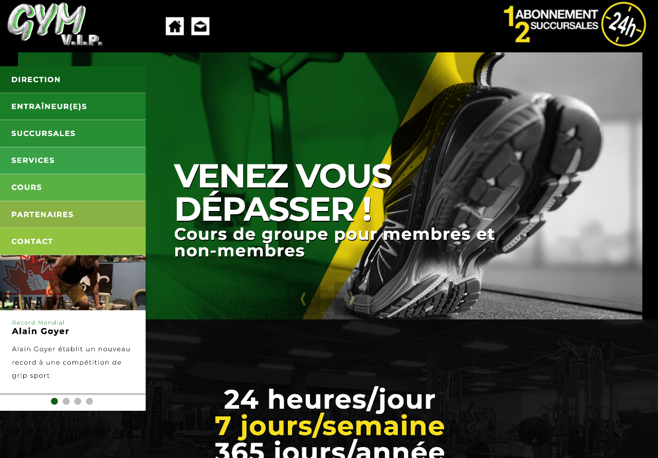 GymVIP website screenshot