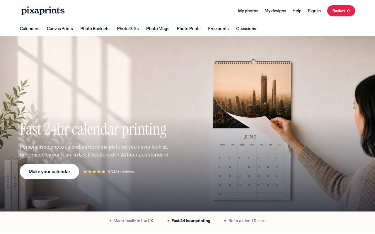 Pixa Prints website screenshot